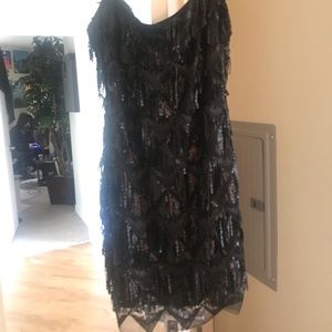 Black sequin dress